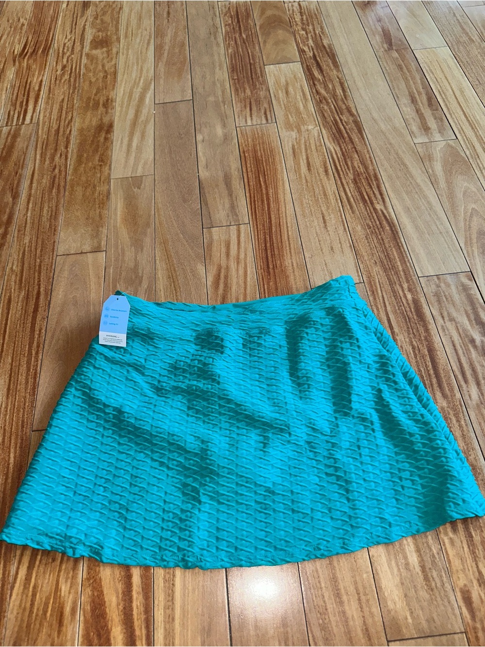 Women’s Lands’ End Teal Textured A-Line Swim Skirt - NWT size 8